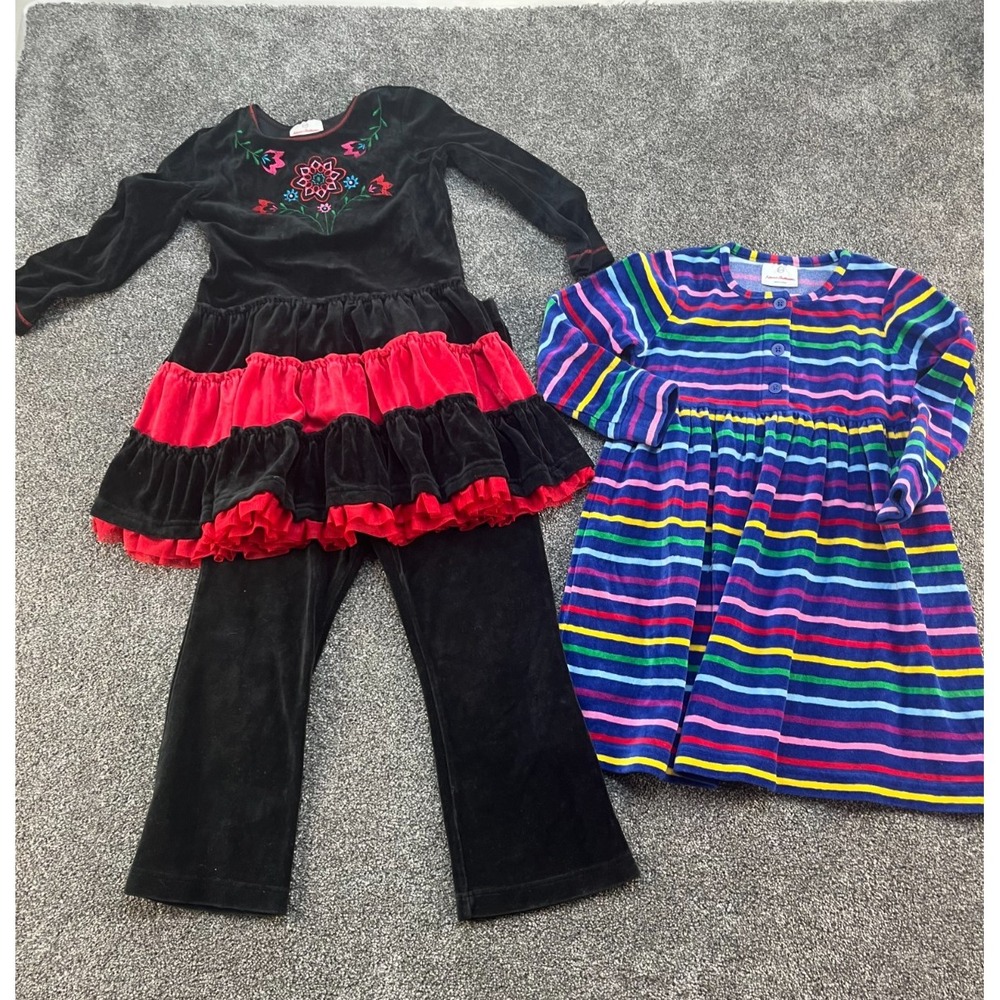 Lot of 2 Hanna Anderson‎ Girls dresses  and 1 pair of pants Size 110 US 5